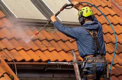 Démoussage et hydrofuge de toiture à Polliat